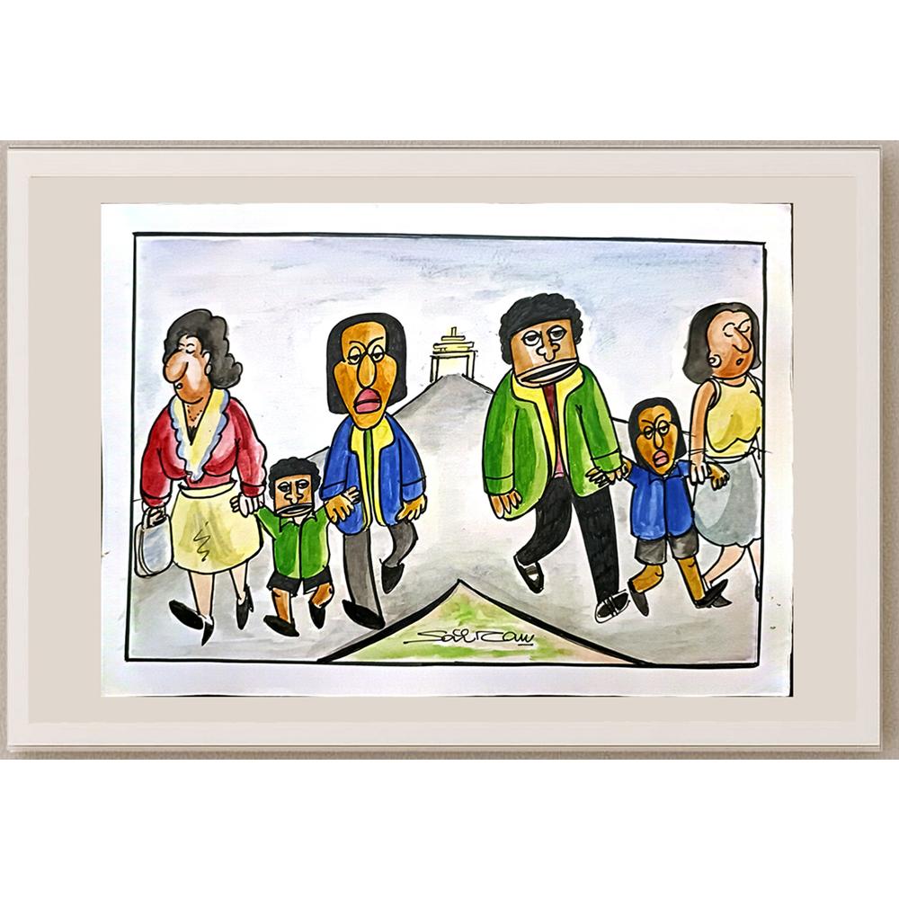 Sairam Akundi 29x21cm Orijinal Karikatür BOD03448