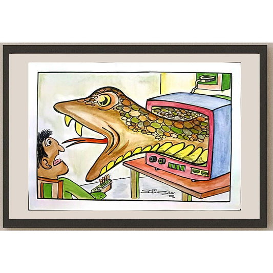 Sairam Akundi 29x21cm Orijinal Karikatür BOD03451