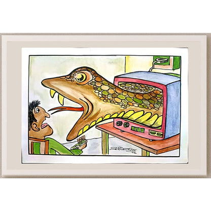 Sairam Akundi 29x21cm Orijinal Karikatür BOD03451