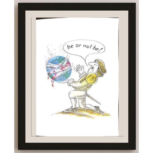 Wolfgang Schlegel 35x25cm Orijinal Karikatür BOD03470