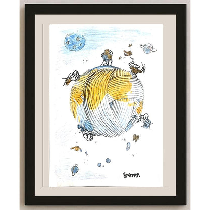 Sun Wanshuai 29x21cm Orijinal Karikatür BOD03471