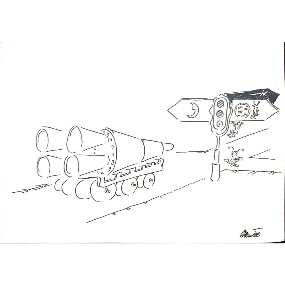 Branko Prehuzic 29x21cm Orijinal Karikatür BOD03479