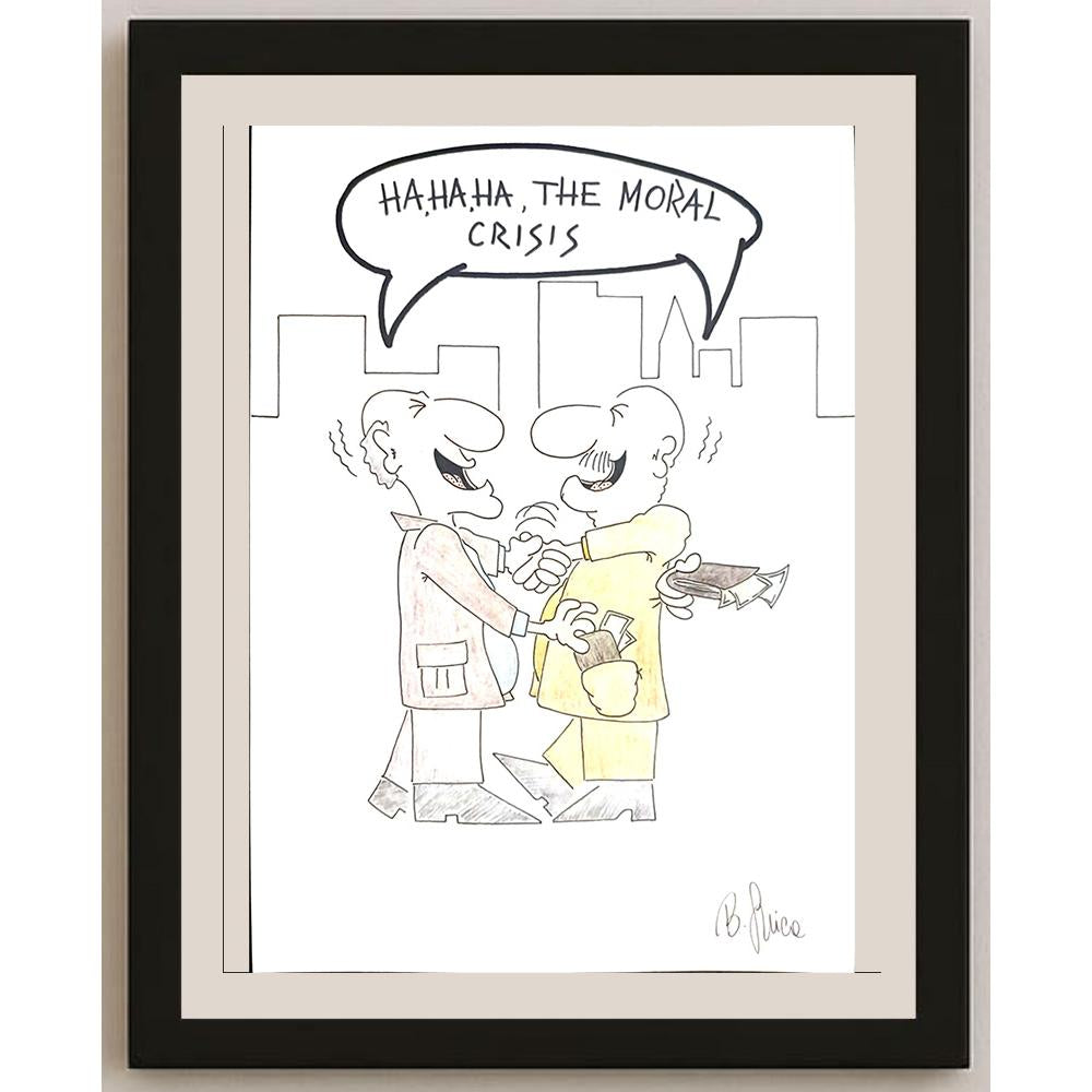 Bojan Grlica 29x21cm Orijinal Karikatür BOD03487