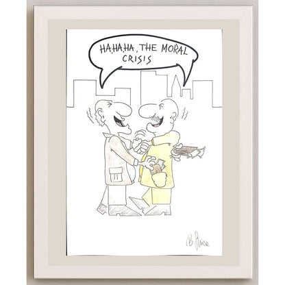 Bojan Grlica 29x21cm Orijinal Karikatür BOD03487