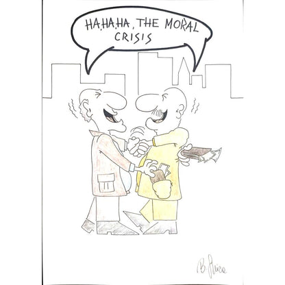 Bojan Grlica 29x21cm Orijinal Karikatür BOD03487
