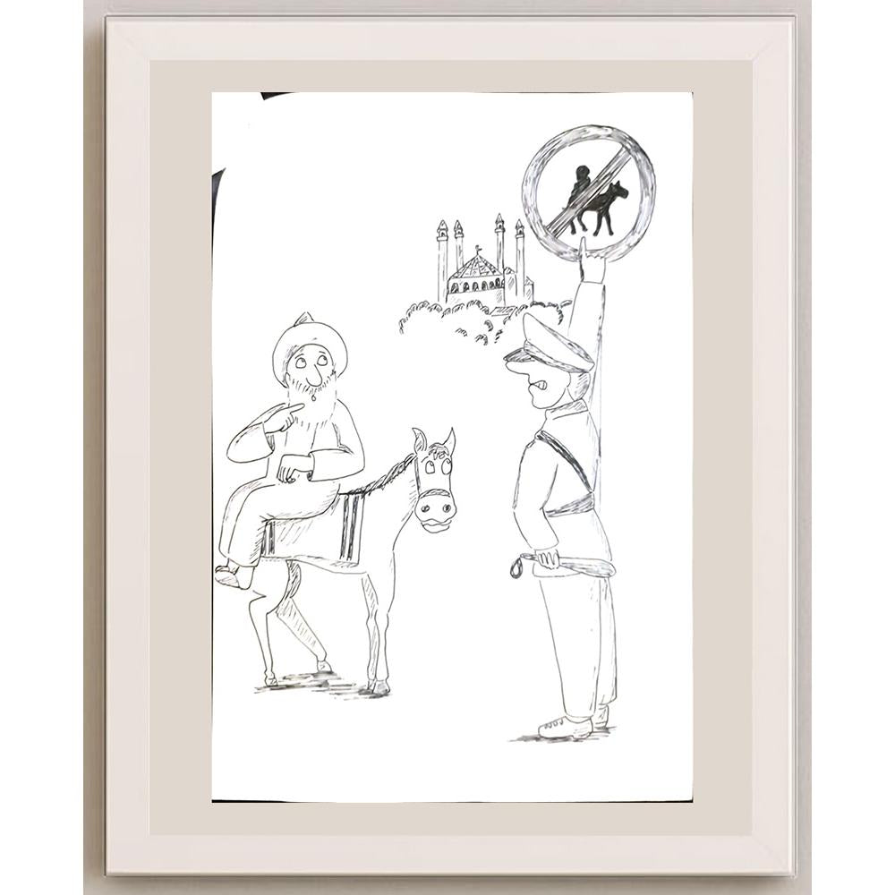 Mohamad Reza Seraj 29x21cm Orijinal Karikatür BOD03489