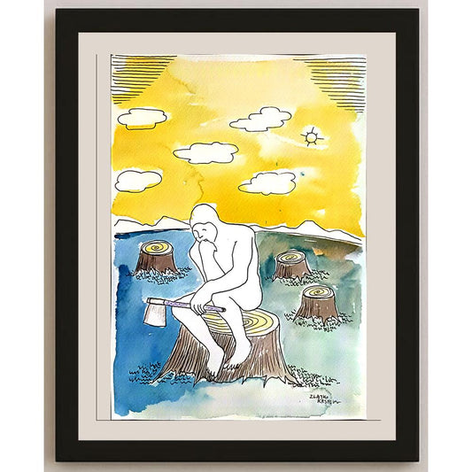 Zlatko Krstevski 29x21cm Orijinal Karikatür BOD03494