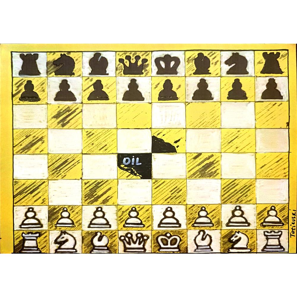 Michael Tetievski 29x21cm Orijinal Karikatür BOD03495