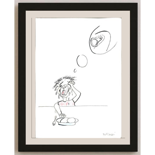 Michael Tetievski 29x21cm Orijinal Karikatür BOD03496