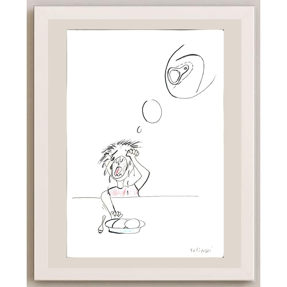 Michael Tetievski 29x21cm Orijinal Karikatür BOD03496