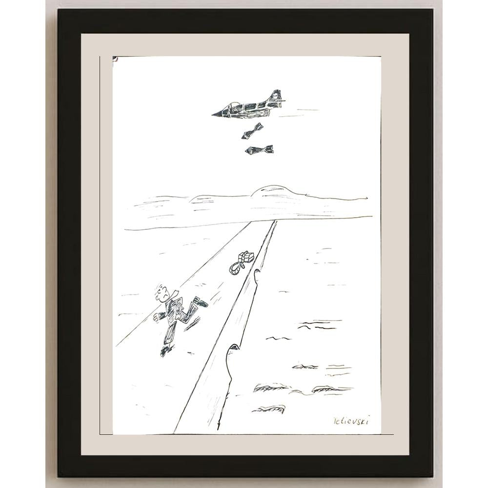 Michael Tetievski 29x21cm Orijinal Karikatür BOD03497