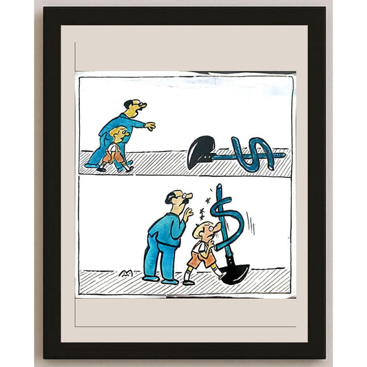 Mileta Miloradovic 30x30cm Orijinal Karikatür BOD03498