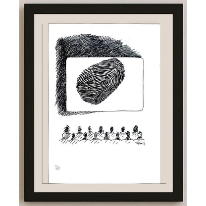 Şenol Bezci 50x35cm Orijinal Karikatür BOD03501
