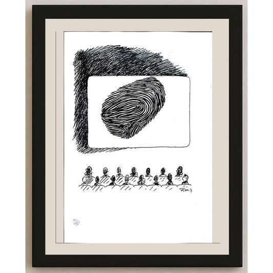 Şenol Bezci 50x35cm Orijinal Karikatür BOD03501