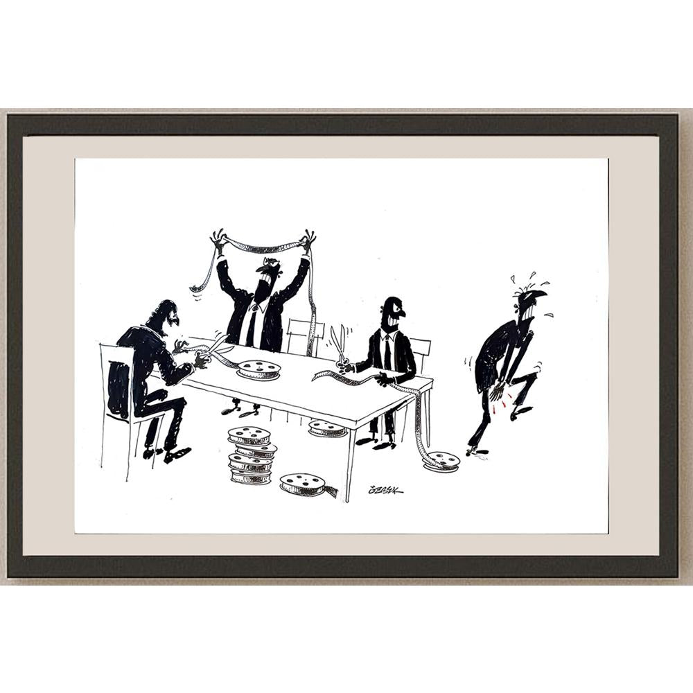 Eray Özbek 50x35cm Orijinal Karikatür BOD03502