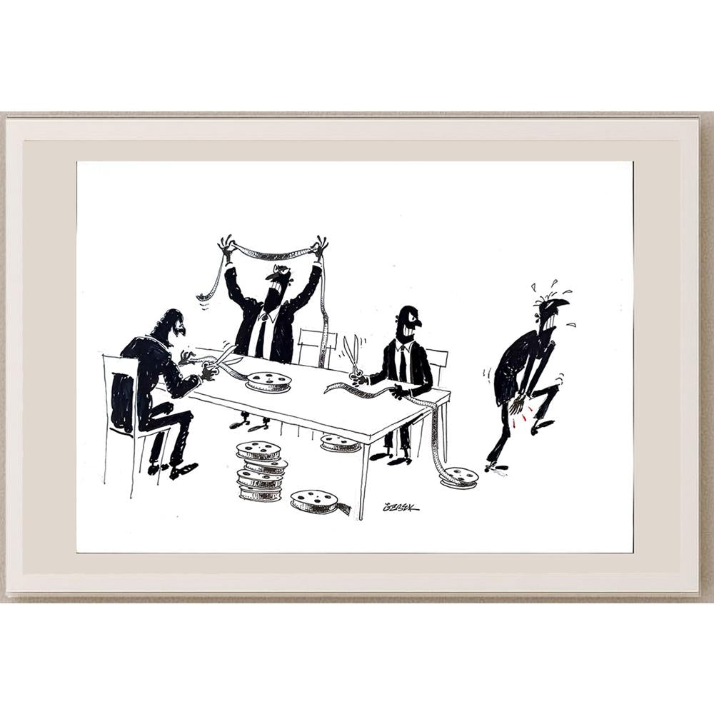 Eray Özbek 50x35cm Orijinal Karikatür BOD03502