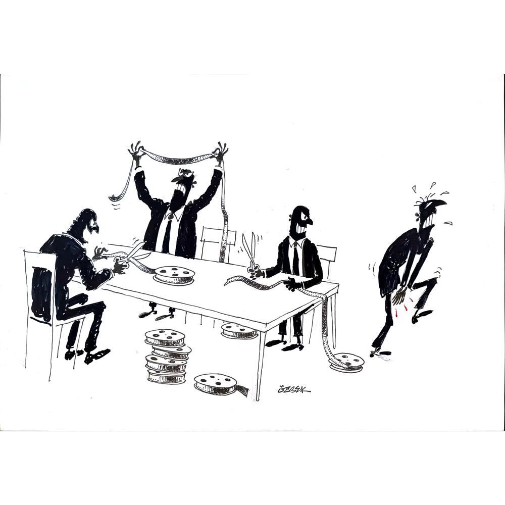 Eray Özbek 50x35cm Orijinal Karikatür BOD03502
