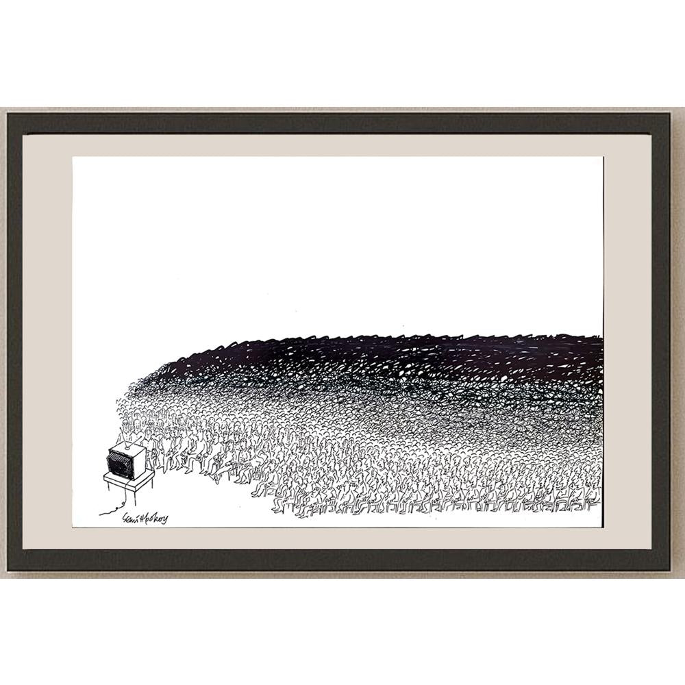 Semih Poroy 50x35cm Orijinal Karikatür BOD03503