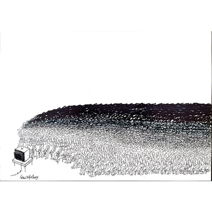 Semih Poroy 50x35cm Orijinal Karikatür BOD03503