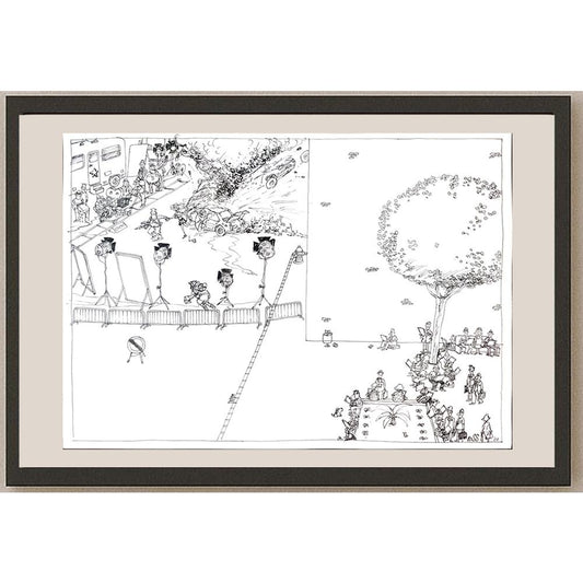 Eduardo Ferreria Grosso 50x35cm Orijinal Karikatür BOD03505