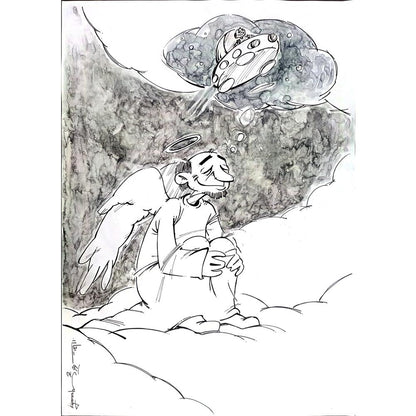 Kiyarash Zandi 50x35cm Orijinal Karikatür BOD03512