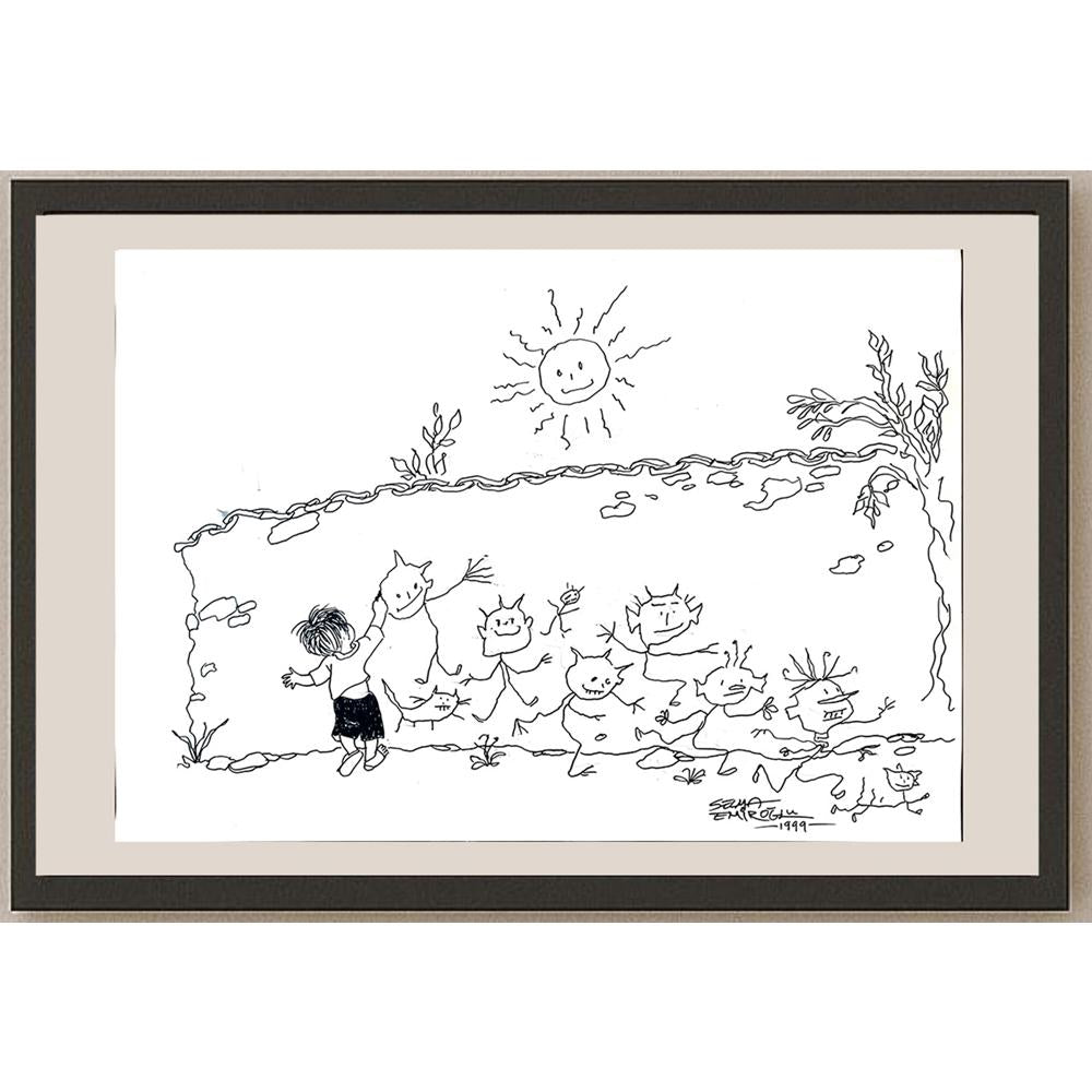 Selma Emiroğlu 50x35cm Orijinal Karikatür BOD03519