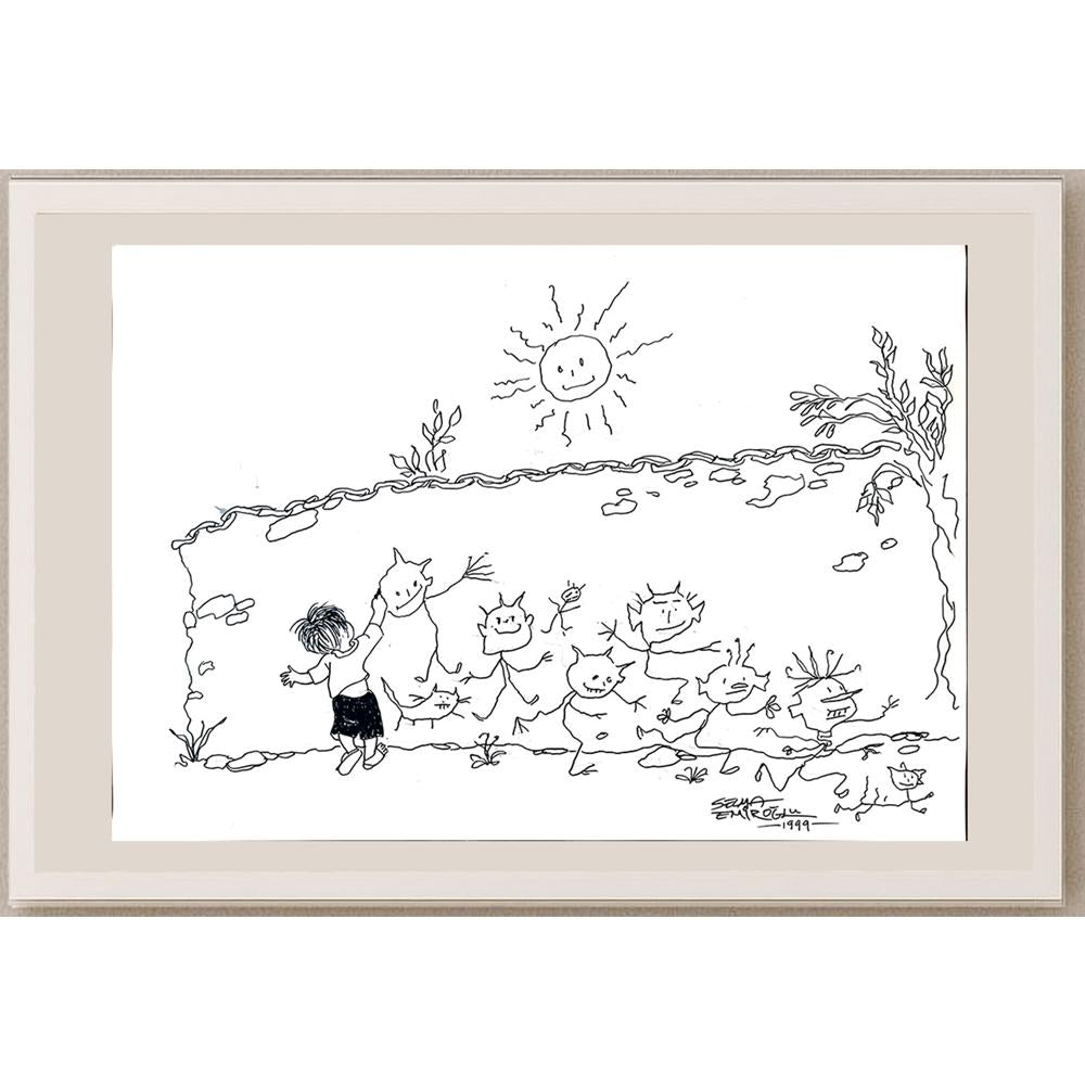 Selma Emiroğlu 50x35cm Orijinal Karikatür BOD03519