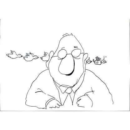 Unknown 50x35cm Orijinal Karikatür BOD03520