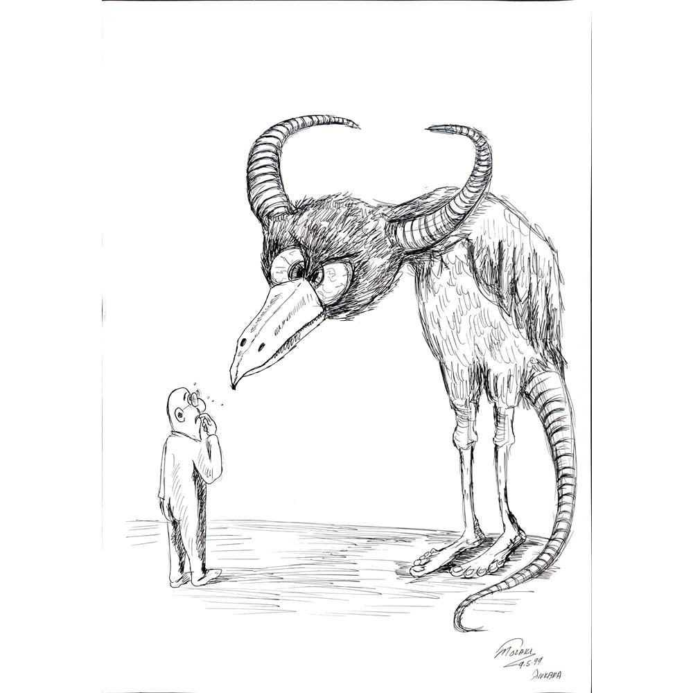 Mustafa Tozaki 50x35cm Orijinal Karikatür BOD03522