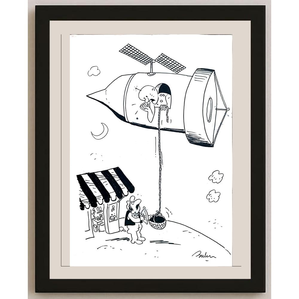 Ali Bulca 50x35cm Orijinal Karikatür BOD03523