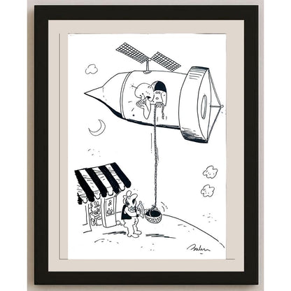 Ali Bulca 50x35cm Orijinal Karikatür BOD03523