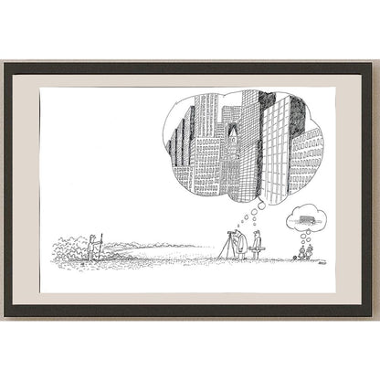 Arvid Andreassen Askehaugveien 50x35cm Orijinal Karikatür BOD03524