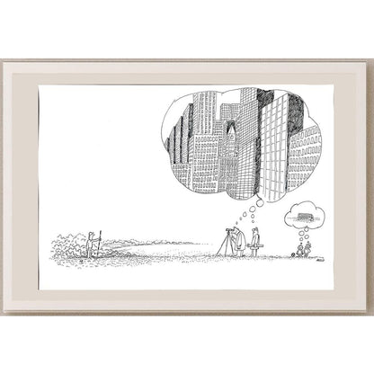 Arvid Andreassen Askehaugveien 50x35cm Orijinal Karikatür BOD03524