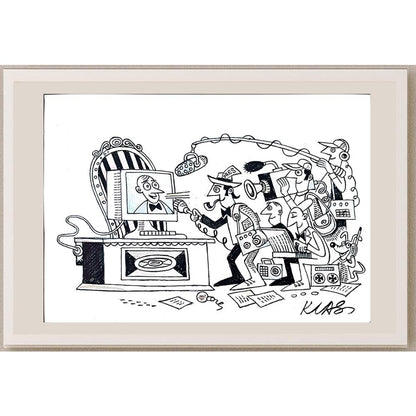 Alexsandar Klas 35x25cm Orijinal Karikatür BOD03532