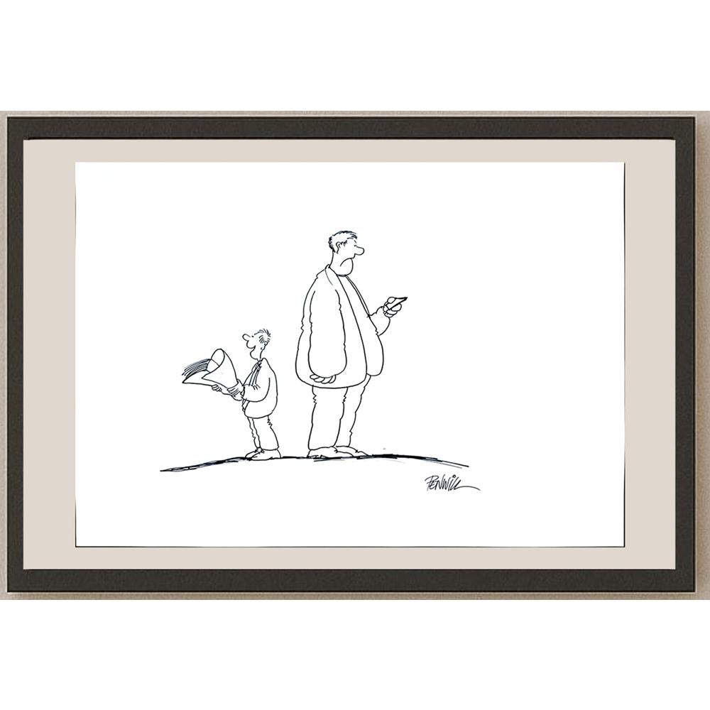 Roger Penwill 50x35cm Orijinal Karikatür BOD03539