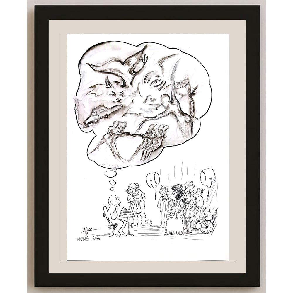 Ezel Melis 50x35cm Orijinal Karikatür BOD03540