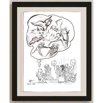 Ezel Melis 50x35cm Orijinal Karikatür BOD03540