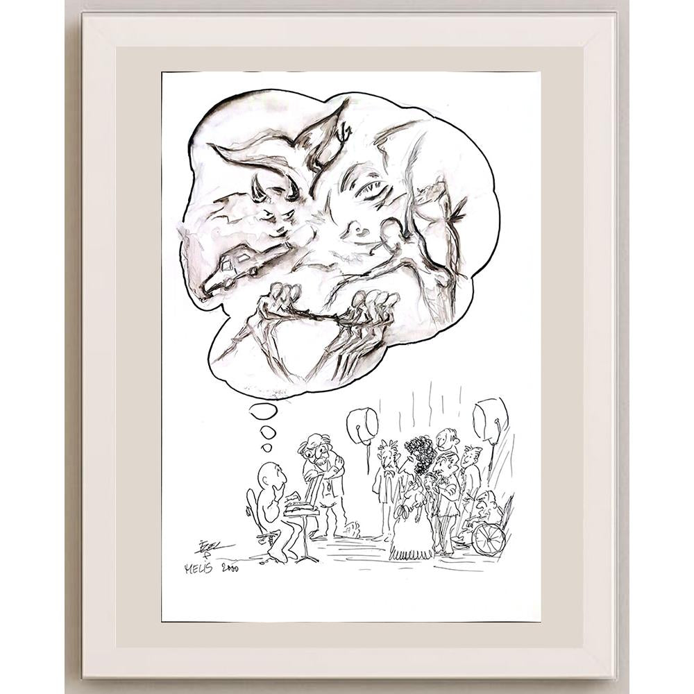 Ezel Melis 50x35cm Orijinal Karikatür BOD03540