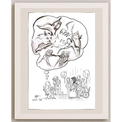 Ezel Melis 50x35cm Orijinal Karikatür BOD03540