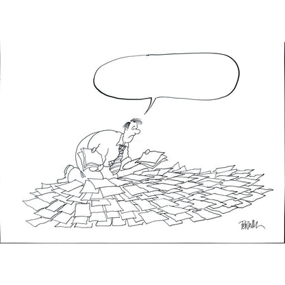 Roger Penwill 50x35cm Orijinal Karikatür BOD03543