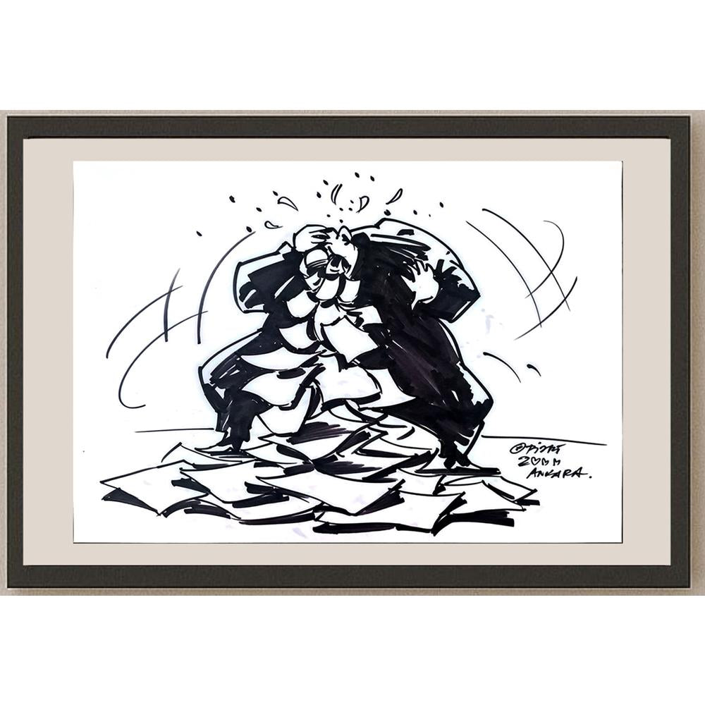 Pijpi 50x35cm Orijinal Karikatür BOD03544