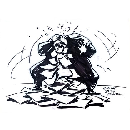Pijpi 50x35cm Orijinal Karikatür BOD03544