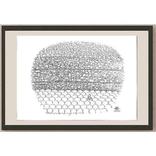Tan Oral 50x35cm Orijinal Karikatür BOD03549
