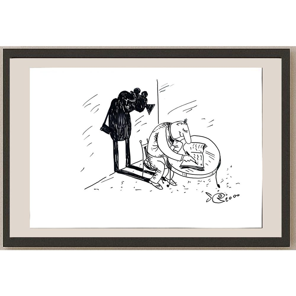 Unknown 50x35cm Orijinal Karikatür BOD03550