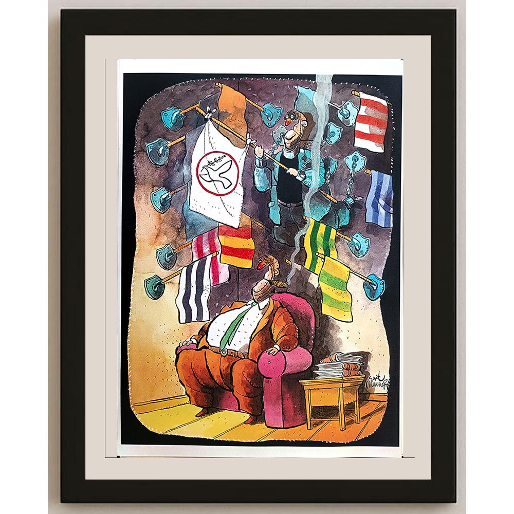 Sait Munzur 43x30cm Orijinal Karikatür BOD03552