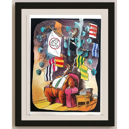 Sait Munzur 43x30cm Orijinal Karikatür BOD03552
