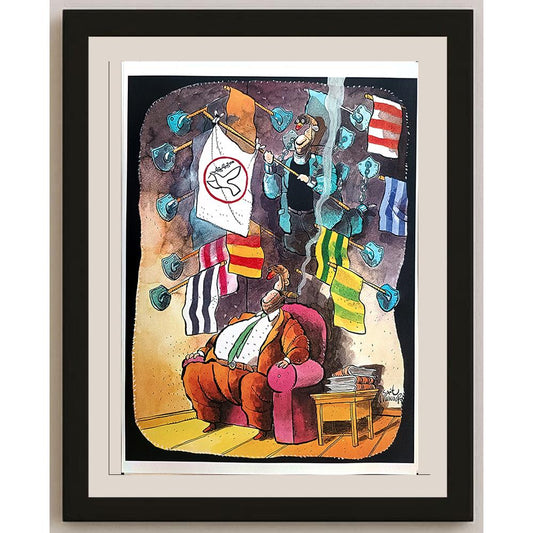 Sait Munzur 43x30cm Orijinal Karikatür BOD03552