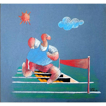 Sait Munzur 29x27cm Orijinal Karikatür BOD03554