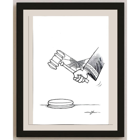 Atila Özer 43x30cm Orijinal Karikatür BOD03557