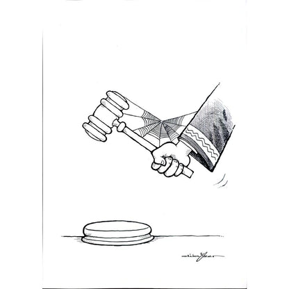 Atila Özer 43x30cm Orijinal Karikatür BOD03557
